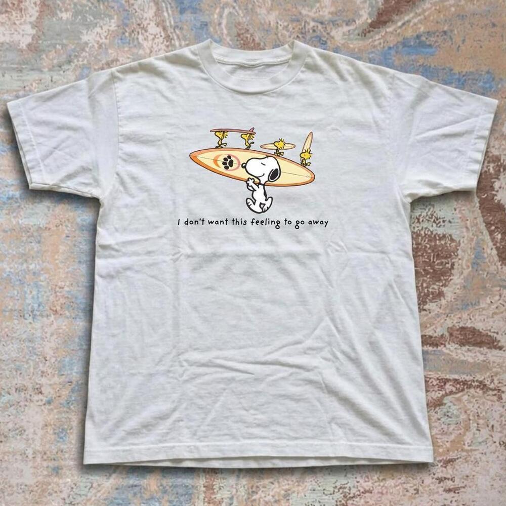 Snoopy And Woodstock Graphic Tee With The Words _I Don_T Want This Feeling